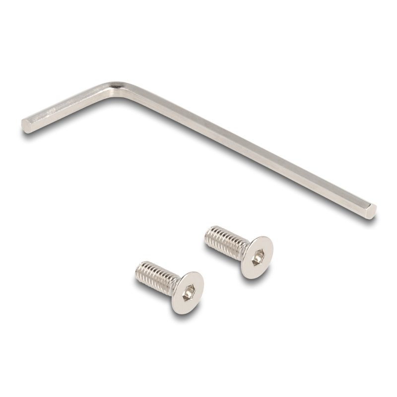 DeLOCK Support d’écouteurs réglable pour montage sur bureau, aluminium, argent