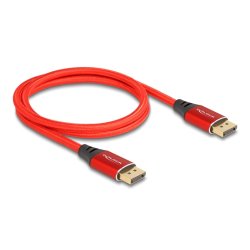 DeLOCK DisplayPort Cable 16K 60 Hz 1 m red metal