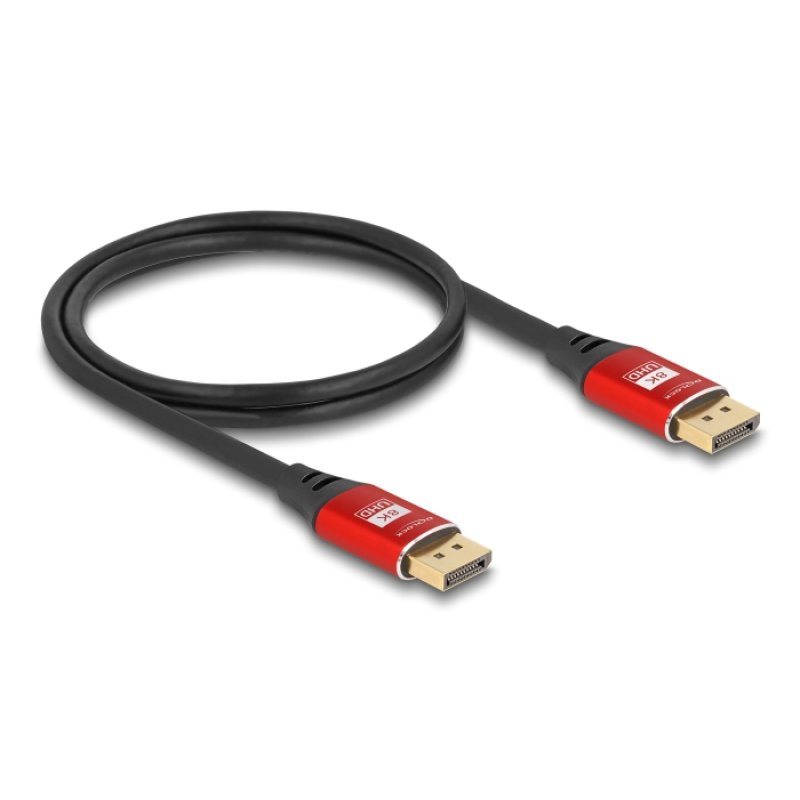 DeLOCK DisplayPort Cable 8K 60 Hz 2 m red metal
