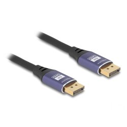 DELOCK DisplayPort Kabel 8K 60 Hz 3m flieder Metall