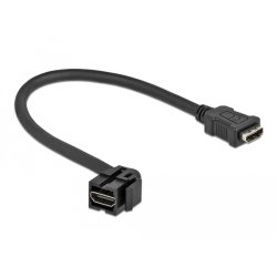 DeLOCK Keystone Module HDMI female 110° HDMI female with cable black