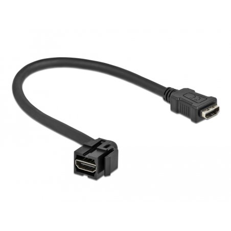 DELOCK Keystone Modul HDMI Buchse 110 HDMI Buchse mit Kabel schwarz