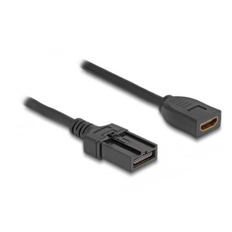 DELOCK HDMI Automotive Kabel HDMI-A Buchse auf HDMI-E Stecker 3m 4K 60 Hz