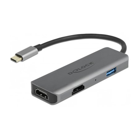 DeLOCK Adaptateur USB Type-C Dual HDMI avec 4K 60 Hz et port USB