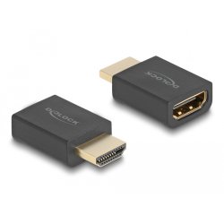 DELOCK High Speed HDMI with Ethernet Adapter Stecker zu Buchse 8K 60 Hz schwarz