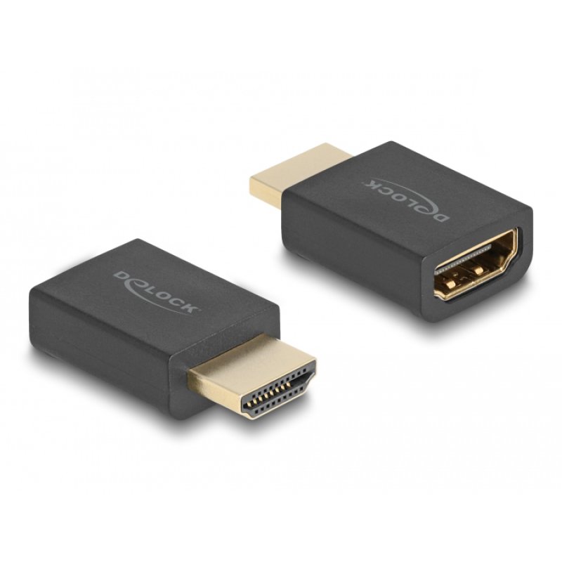 DeLOCK High Speed HDMI with Ethernet Adapter male to female 8K 60 Hz black