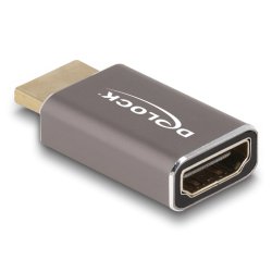DeLOCK HDMI Adapter male to female 8K 60 Hz grey metal