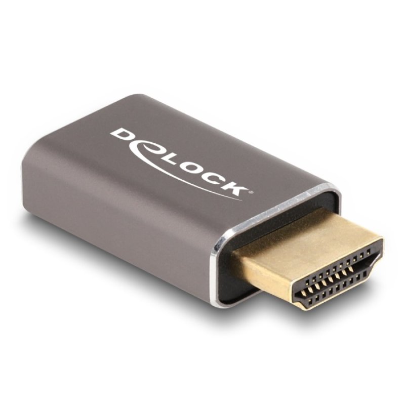 DeLOCK Adaptateur HDMI mâle à femelle, 8K 60 Hz, gris, métallique