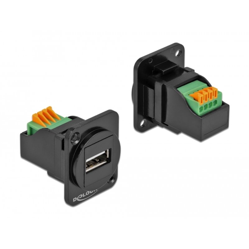 DELOCK D-Typ Modul USB 2.0 Typ-A Buchse zu Terminalblock