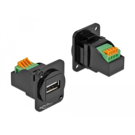 DeLOCK Module D-Type, USB 2.0 Type-A femelle à bornier