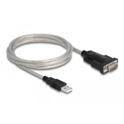 DeLOCK Adapter USB 2.0 Type-A to 1 x Serial RS-232 D-Sub 9 Adapter D-Sub 25