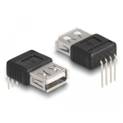 DELOCK Adapter USB 2.0 Typ-A Buchse 4 Pin 90° gewinkelt