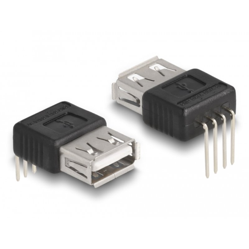 DELOCK Adapter USB 2.0 Typ-A Buchse 4 Pin 90° gewinkelt