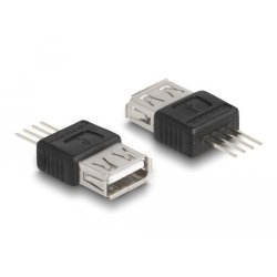 DeLOCK Adaptateur USB 2.0 Type-A femelle à connexion 4 broches