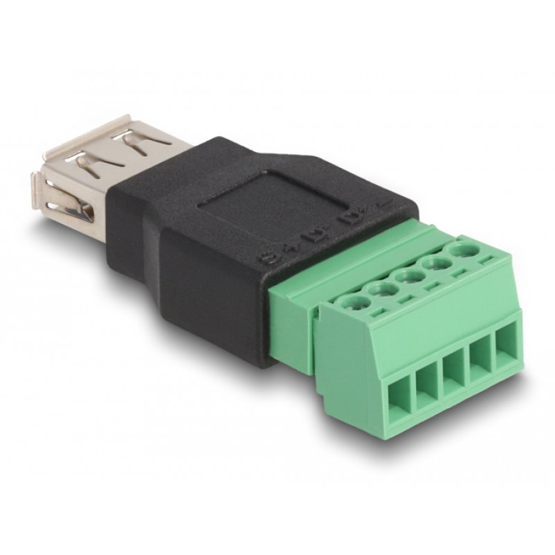 DeLOCK USB 2.0 Type-A female to Terminal Block Adapter 2-part