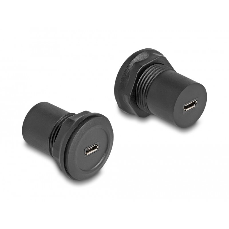 DeLOCK USB 2.0 Type Micro-B to USB 2.0 Type Micro-B built-in connector black