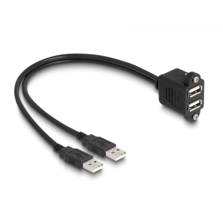 DELOCK USB 2.0 Kabel 2x USB Typ-A Stecker zu 2x USB Typ-A Bu