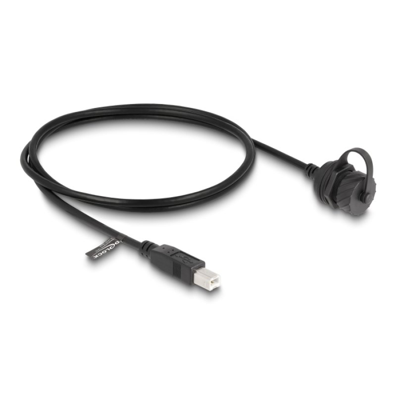 DeLOCK Câble USB 2.0 Type-B mâle à USB 2.0 Type-B femelle pour installation avec baïonnette capuchon de protection