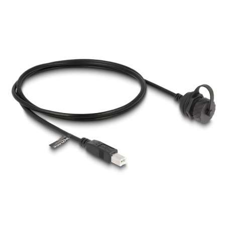 DeLOCK Câble USB 2.0 Type-B mâle à USB 2.0 Type-B femelle pour installation avec baïonnette capuchon de protection