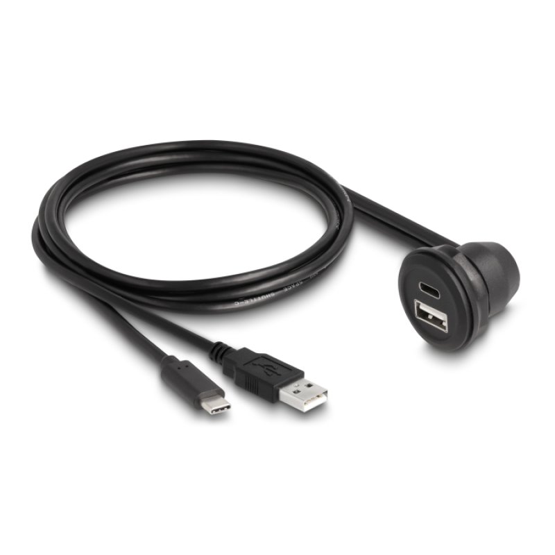 DELOCK USB 2.0 Kabel USB Typ-A Stecker und USB Type-C 1m sw
