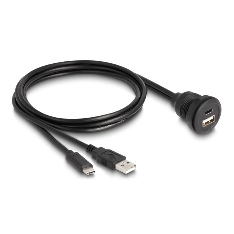 DELOCK USB 2.0 Kabel USB Typ-A Stecker und USB Type-C St 1m