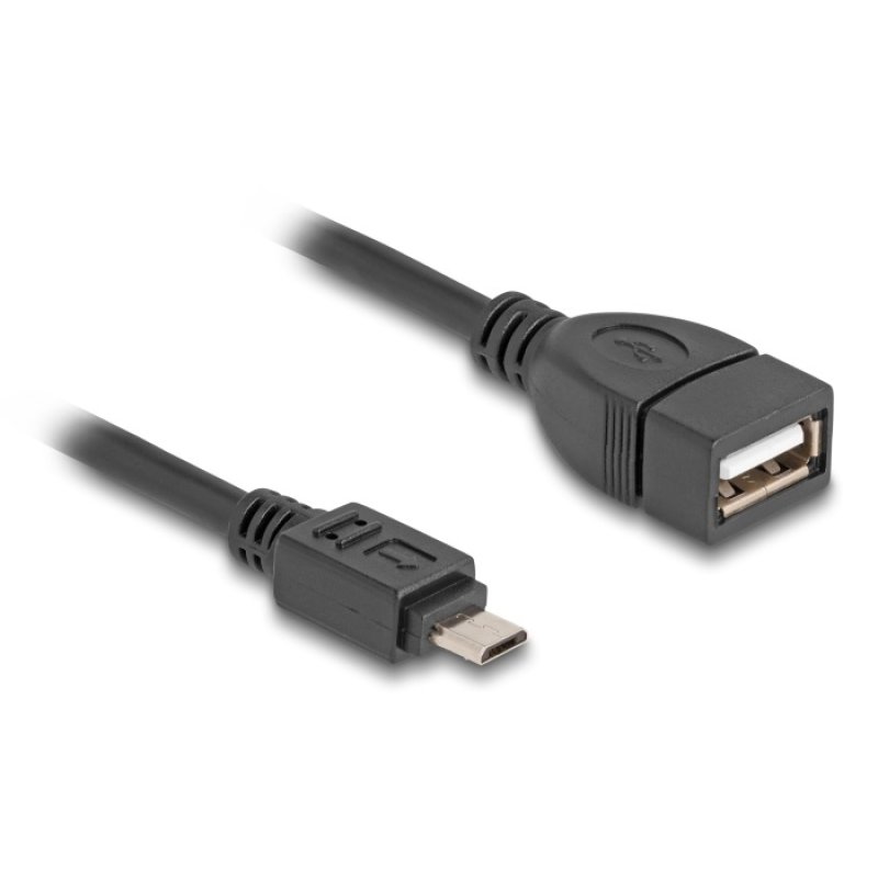 DeLOCK USB 2.0 OTG Cable Type Micro-B male to Type-A female 11 cm