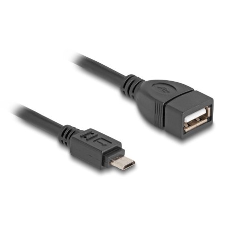 DeLOCK USB 2.0 OTG Cable Type Micro-B male to Type-A female 11 cm