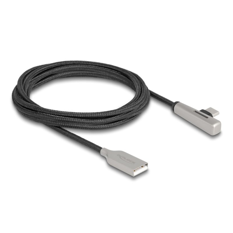 DELOCK USB 2.0 Kabel Typ-A St. zu USB Type-C St. 60 W 2 m
