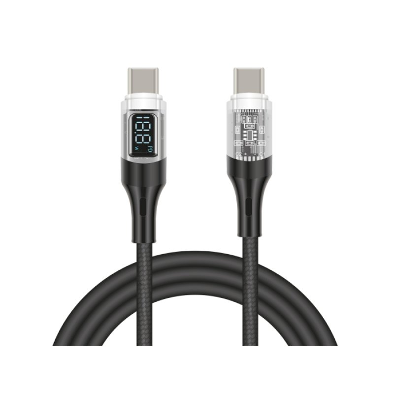 DeLOCK Câble USB 2.0 de données et de chargement rapide USB Type-C mâle à mâle PD 3.0 100 W avec indication