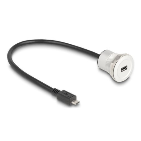 DeLOCK 88184 câble USB USB 2.0 0,3 m USB B Noir, Argent