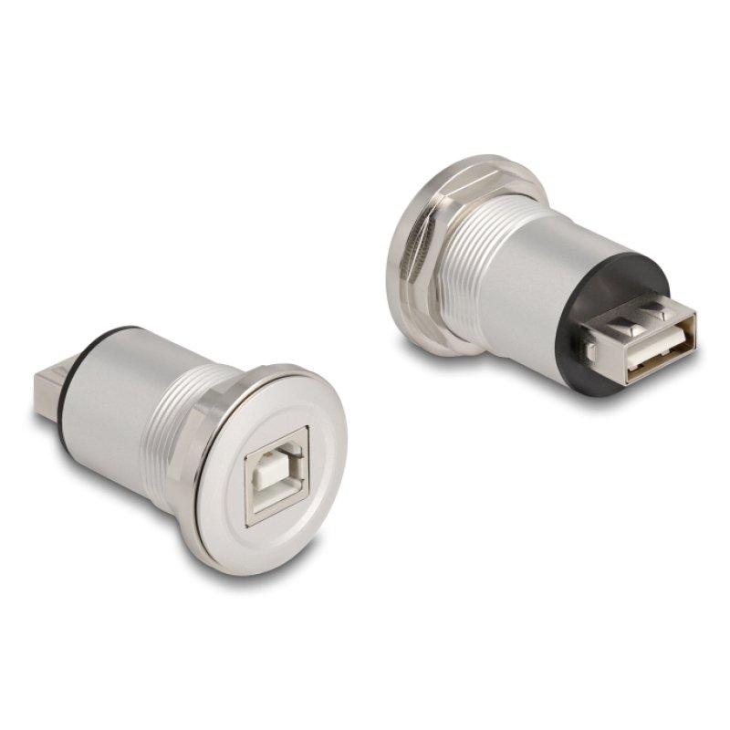 DELOCK USB2.0 Type-C zu Typ-B Einbaubuchse Aluminium