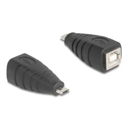 DELOCK Adapter USB 2.0 Micro-B Stecker zu B Buchse