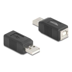 DeLOCK 67202 changeur de genre de câble USB Type-A USB Type-B Noir