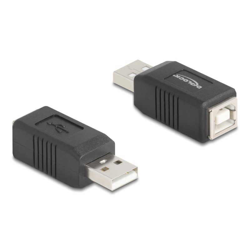 DeLOCK 67202 changeur de genre de câble USB Type-A USB Type-B Noir