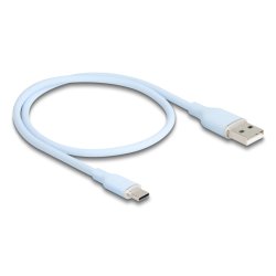 DELOCK USB 2.0 Kabel USB Typ-A St USB Typ-C St 0.5m blau