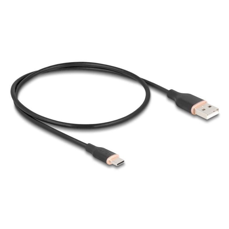 DeLOCK 81225 câble USB USB 2.0 0,5 m USB A USB C Noir