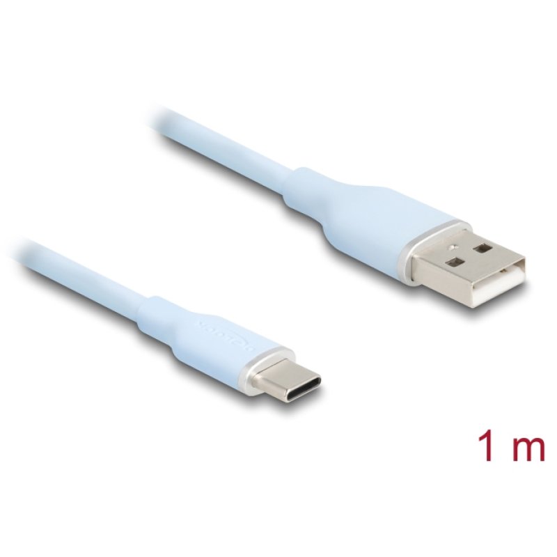 DeLOCK 81222 câble USB USB 2.0 1 m USB A USB C Bleu