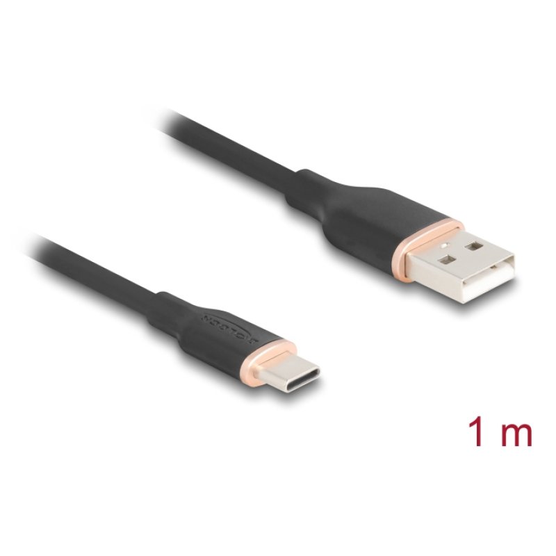 DELOCK USB 2.0 Kabel USB Typ-A St USB Typ-C St 1m schwarz