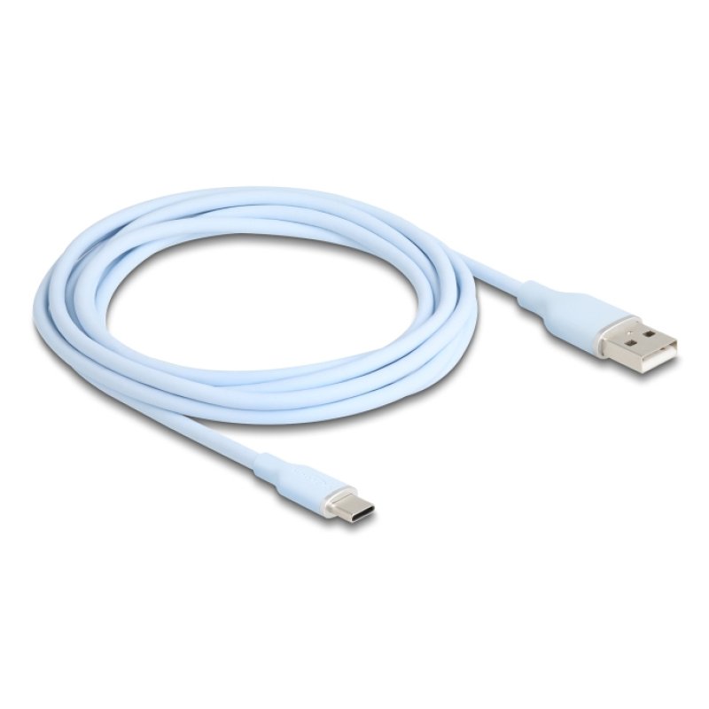 DELOCK USB 2.0 Kabel USB Typ-A St USB Typ-C St 2.5m blau