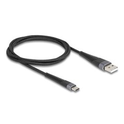 DeLOCK 81121 câble USB USB 2.0 1 m USB A USB C Anthracite, Noir