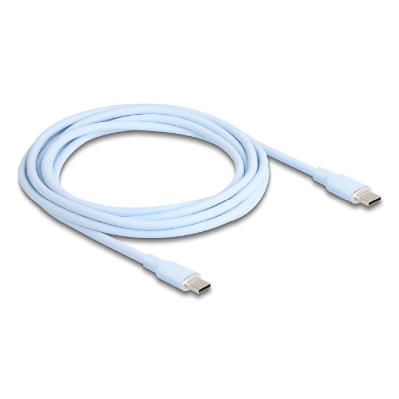 DELOCK USB 2.0 Kabel USB Typ-C St St PD 3.0 60W 2.5m blau