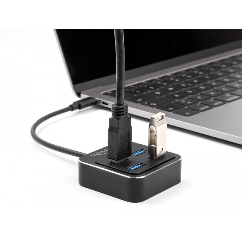 DeLOCK USB 3.2 Gen 2 USB Type-C Hub with 4 x USB Type-A female – 10 Gbps