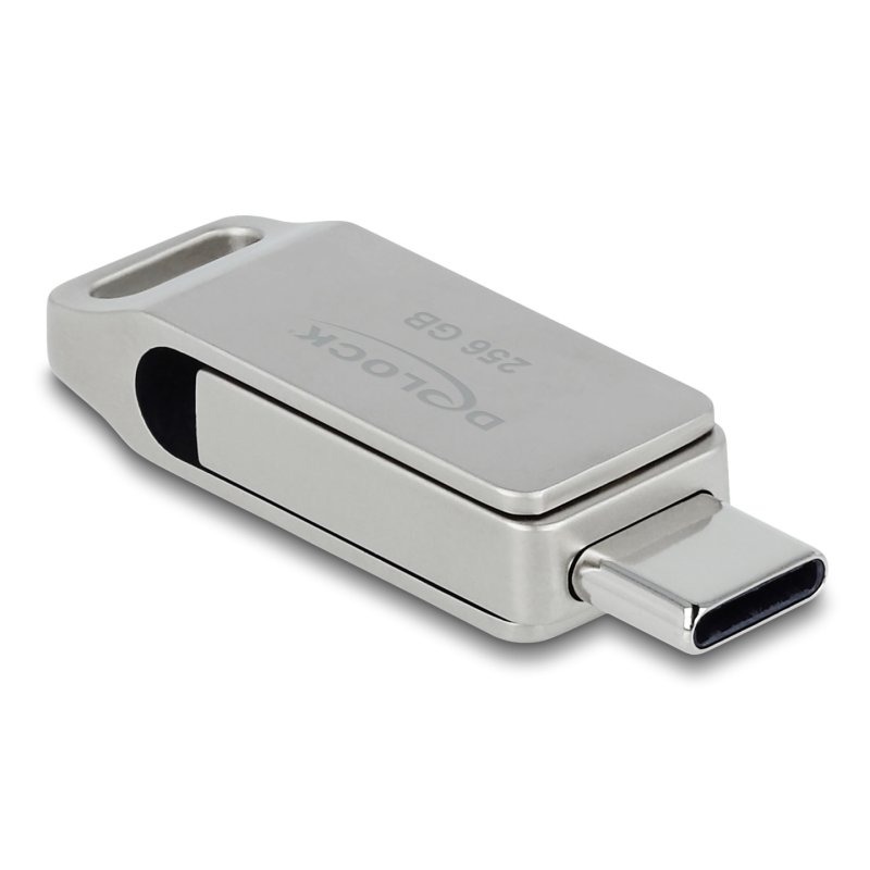 DeLOCK Clé USB 5 Gbps USB-C Type-A 256 GB - Boitier métallique