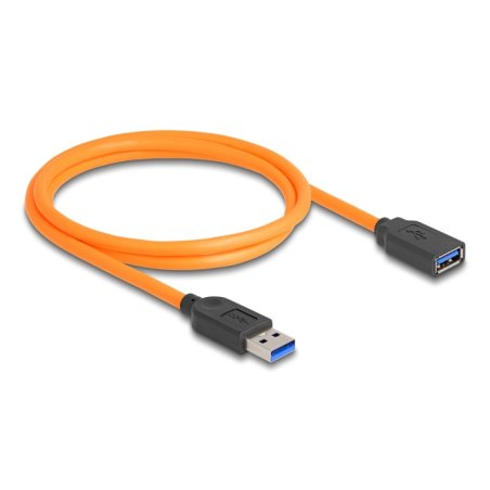 DELOCK USB 5 Gbps Kabel USB Typ-A Stecker zu USB Typ-A Buchse fur Tethered Shooting 1m orange