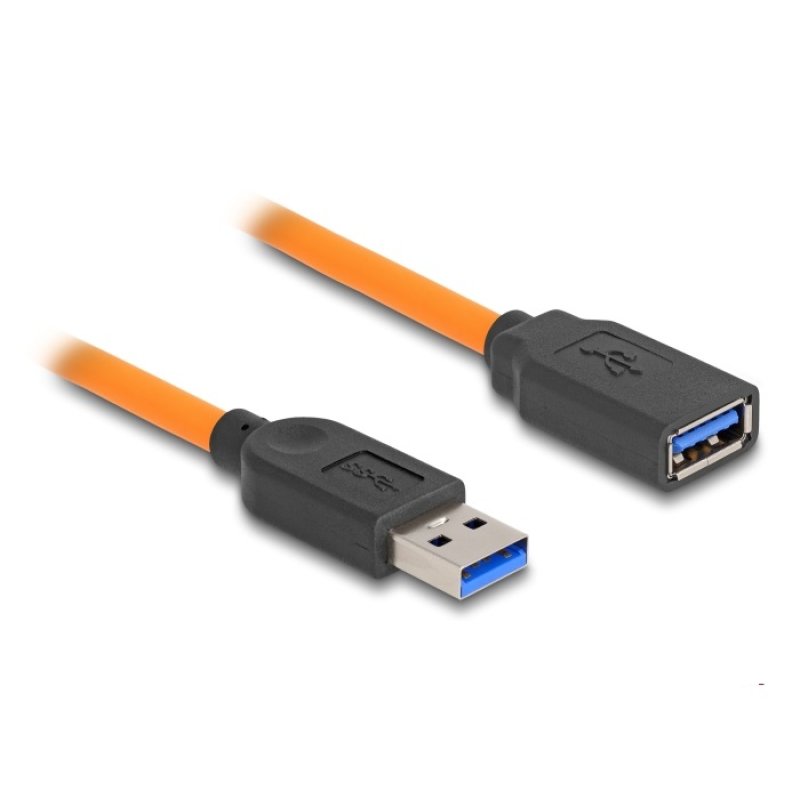 DeLOCK USB 5 Gbps Câble USB Type-A mâle à USB Type-A femelle pour prise de vue connectée, 1 m, orange