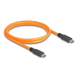 DELOCK USB 5 Gbps Kabel USB Type-C Stecker zu USB Type-C Stecker fur Tethered Shooting 1m orange