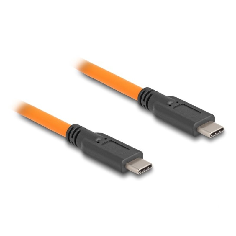 DeLOCK USB 5 Gbps Câble USB Type-C mâle à USB Type-C mâle pour prise de vue connectée, 1 m, orange