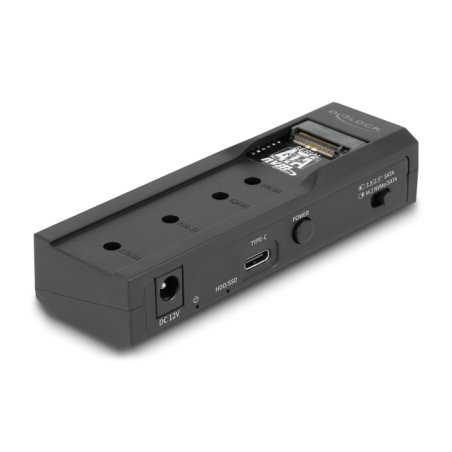 DELOCK USB Type-C Konverter fur 1 x M.2 SSD oder 1 x SATA SSD / HDD