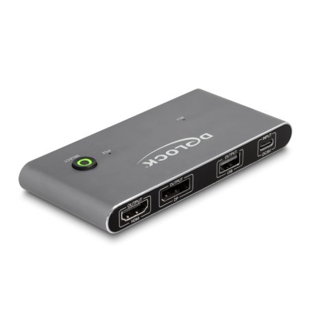 DeLOCK USB-C KVM Switch to HDMI and DisplayPort 8K MST with USB 2.0