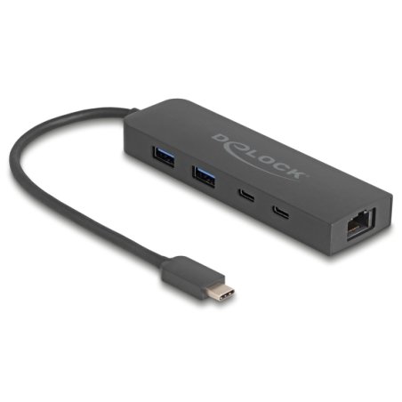 DeLOCK 10 Gbps Hub USB avec port 2,5 Gigabit LAN et PD 85 Watt